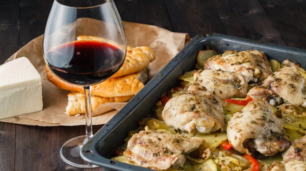 Accords mets et vins avec des escalopes de poulet à la moutarde