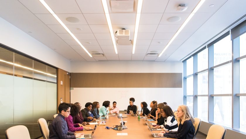 people sitting on conference room